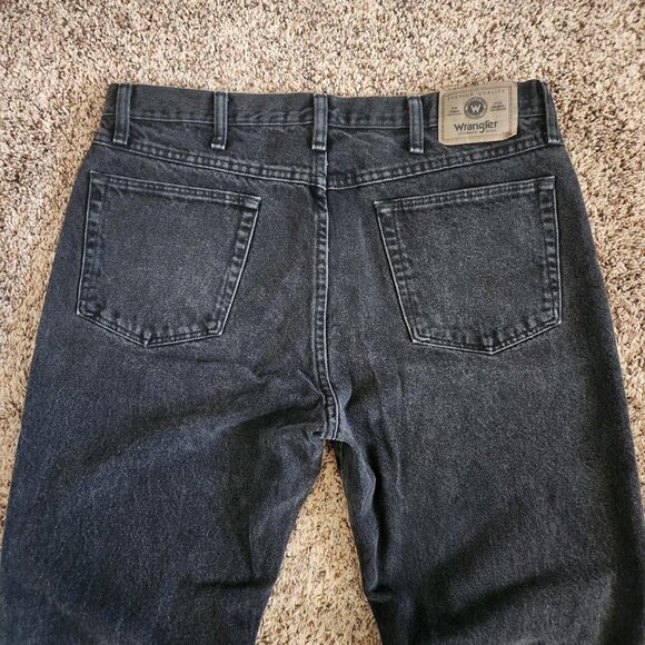 Vintage Wrangler Black Faded Denim Jeans Y2K Grunge Workwear Skate - Picture 6 of 8